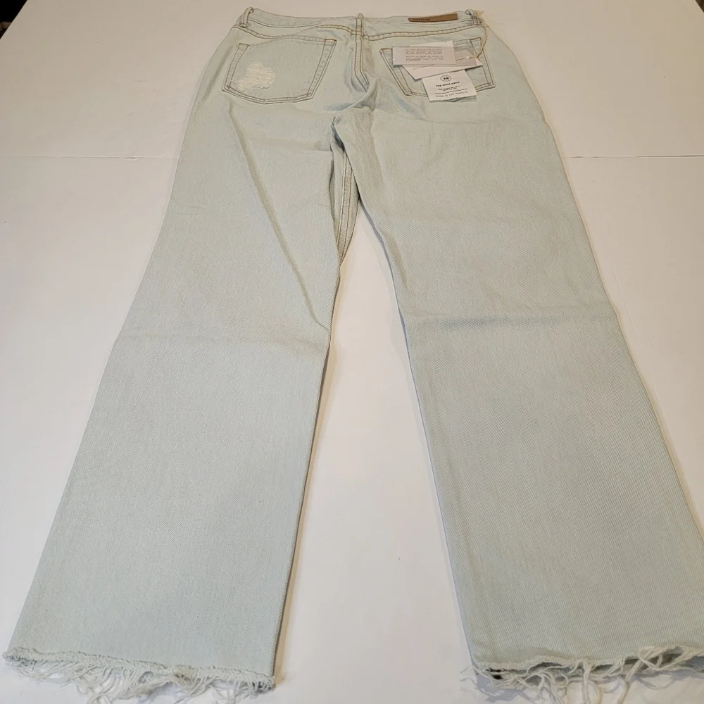 GRLFRND Button Fly Super High Rise Straight Leg Mica Crop Jeans In Romeo 28 NWT!
